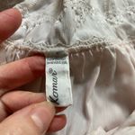 Vintage Lace Dainty Puff Sleeve Coquette Romantic Pink Chemise Nightgown Medium Photo 2