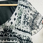 Show Me Your Mumu Women's Bohemian Dress S Black/White Tribal Print Short Sleeve Photo 4