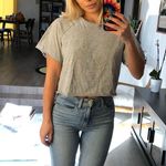 Topshop  grey cropped T-shirt Photo 1
