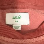 Aerie  Velvet Oversized Long Sleeve Sweatshirt in Rust. Med. Photo 2