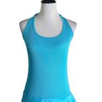 Ralph Lauren Black Label Drop Waist Tank Ruffle Dress Size M Blue Tiered Ribbed Size M Photo 7