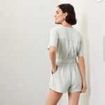 Thakoon Mint Tie Waist Romper 12 Green Photo 1