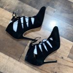 LK Bennett  heels Honor black suede leather point toe caged stiletto pumps 6.5 Photo 2