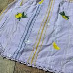 Anthropologie  Lemon Shorts Purple Embroidered Elastic Waist Pockets Size Medium Photo 1
