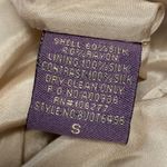 Hale Bob Vintage  Small Silk V Neck Velvet Burnout Tie Shoulder Black Brown Dress Photo 5