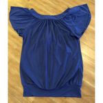 Wrapper  ~ Size X-Small  ~ Blue Blouse ~ V-Neck Photo 4