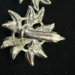 1967 Sarah Coventry Aurora Blaze AB Clip On Earrings Starburst Silvertone Silver Photo 8