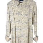 CHIARA BONI Elgah Leopard Lotus Printed Top Size IT 52 US 16 Stretch Photo 0