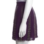Tibi Silk Studded Mini Skirt Purple Size 6 Photo 1