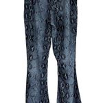Missy Empire Pants Womens 14 Gray Snake Print Flare High Rise Maximalist Y2K Photo 3