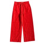 Apiece Apart Classic Merida Wide Leg Pants Orange/Red Size 2 Photo 3