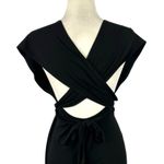 Reformation Black Convertible Wrap Multiway Halter Strap Plunge Maxi Dress XS Photo 6