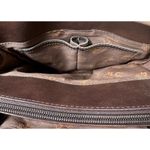 Marc Chantal MC Purse Faux Crocodile Embossed Leather Rusty Brown Handbag Photo 10