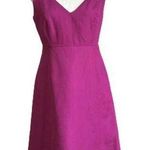 J.Crew Dress Purple Magenta Sleeveless V-Neck V-Back Cotton Summer Dress Size 6P Photo 0