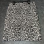 Michael Kors Michael Kors Skirt Womens Small Black White Grey Leopard Print Wild Chic Edgy Photo 2