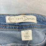 Women Size 12 Jeans Blue Floral Embroidered Blue Crop Stretch Boho Cottagecore Photo 2