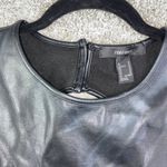 Forever 21  Black Faux Leather Ruched Drawstring Crop Top Juniors M Y2K Grunge Photo 1