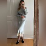 Doen Elowen Skirt Dusty Blue Silk Lace S Photo 3