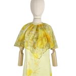 Vintage Unbranded Gunne Sax Style 60s Maxi Dress Size Large Yellow Photo 4