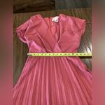 Gal Meets Glam  Angelica pleated Faux Wrap dried rose pink midi v neck dress 6 Photo 6