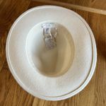 Free People  Cream 100%‎ Wool Felt Wide Brim Western Boho Hat One Size Photo 6