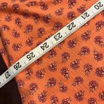 J Jill Pima Slub Elbow Sleeve Tee XL Coral Floral Print Cotton‎ Top Classic Orange Photo 12