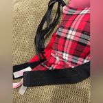 PINK - Victoria's Secret PINK by VS Wear Everywhere Wireless Lightly Lined Bra size 34DD red plaid Photo 5