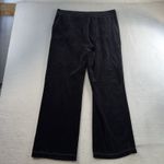 Ralph Lauren Vtg  LRL Sz L Velour Wide Legs Pants Black Pull On Velvet Stretch Photo 10