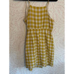 BCBGeneration BCBG Yellow and White Gingham Wrap Mini Dress Photo 6