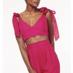 Cami NYC  Cropped Livy Top Women's Raspberry Hot Pink Size L NWT Photo 2