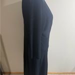 Coldwater Creek Black velour Sheath Dress Plunge Neck 3/4 Sleeve Photo 6