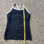 Lululemon Tank Top Denim Look with White Trim Size 4 Racerback Built In … Photo 10