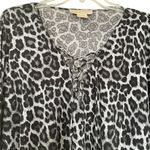 MICHAEL Michael Kors Black Leopard Animal Print Kaftan Tunic Beach Coverup 1X Photo 2