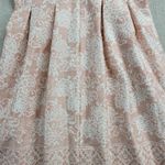 Jessica Howard Womens Dress Size 6P Blush Pink White V-Neck Jacquard Fit & Flare Photo 4