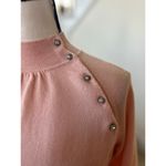 Talbots Pink Rhinestone Embellished Cashmere Knit Long Sleeve Sweater Photo 1