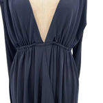 Cinq a Sept Destiny Mini Dress Navy Blue Long Sleeve Bubble Hem Size Medium Photo 4