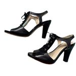 Kate Spade  Leather With Suede Lace Up and Tongue Chunkier Heels‎ Size 7 Photo 2