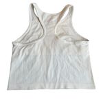 Lululemon  Women’s Size 8 Ebb To Street Racer Back Crop Tank White Ribbed Basic‎ Photo 2