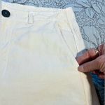 ZARA  Cotton Linen Blend Oyster White High Waist Ankle Crop Pants NEW! Sz M💛 Photo 3