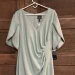 Adrianna Papell New  Plus Faux‎ Pearl Embellished Crepe Sheath Dress Size 16 Aqua Photo 3