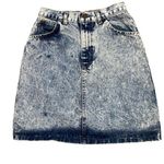 80s Vintage Acid Wash Jean mini Skirt Photo 0