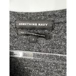 Something Navy Sweater Dress XS Gray Rayon Blend Dolman Sleeve Ruched Women Photo 2