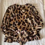 Hayden Animal Print Tie-Front Blouse Photo 1