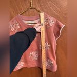 Anthropologie x Chloe Oliver Pink Floral sweatshirt size XS Photo 5