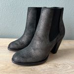 NWOB Thursday Boot Company Women's Metallic Heeled Chelsea Ankle Booties 10 Gray Photo 1