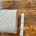 Cache Vintage Silver Pleated Cylinder Clutch Bag Elegant Party Handbag Purse Photo 3