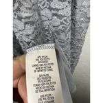 Marina Scalloped Glitter Lace Dress With Jacket Size 12 Silver Formal Wedding Photo 8