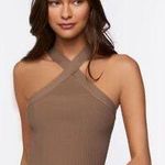 Green High Neck Ribbed Sweater Top Photo 2