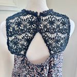 Maurice's Crochet Lace High Neck Floral Medium Cutout Tank Blouse Cottage Boho  Photo 4
