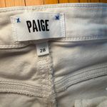 Paige  Hoxton Slim Crop Frayed Hem Jeans - Womens Size 28 - Off White Denim Photo 1